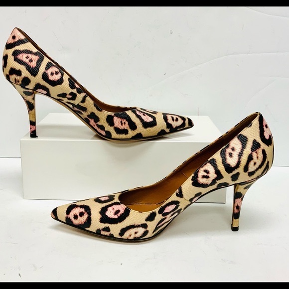 Givenchy beige pink black animal print heels 38 - Picture 1 of 15